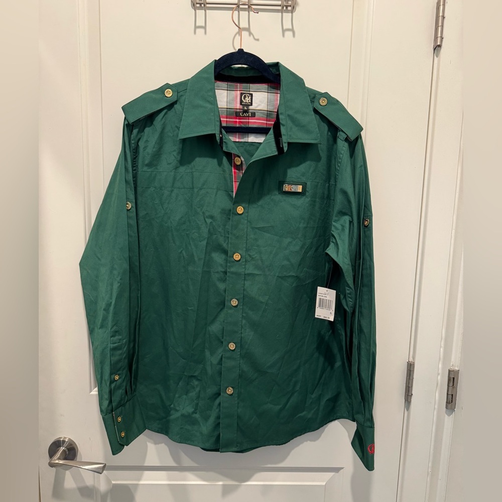 CAVI MEN'S Premium button up LONG SLEEVE SHIRT SIZE XL
